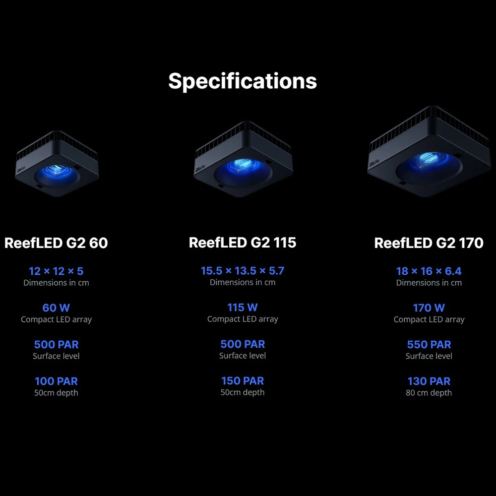 RedSea ReefLED G2 60/115/170 N - Marine Aquarium Led Lights 评论和价格