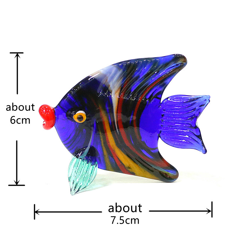 Murano Glass Sea Fish Mini Fig - Aquarium Marine Color 评论和价格