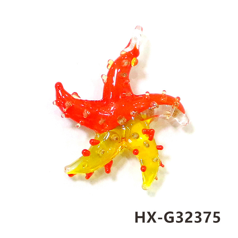 Mini Glass Starfish Pendant Co - Aquarium Marine Color 评论和价格
