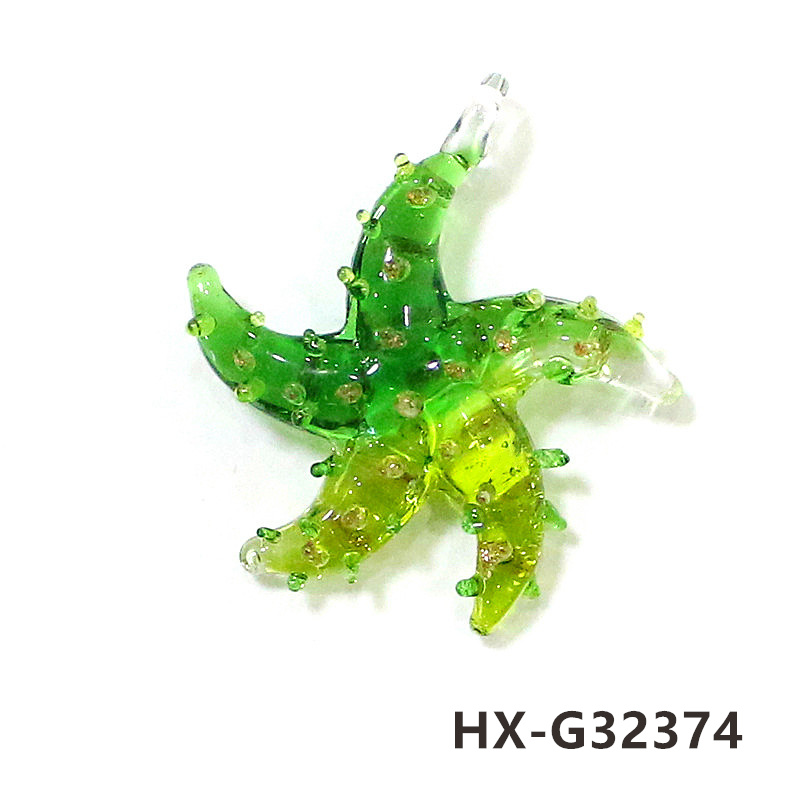 Mini Glass Starfish Pendant Co - Aquarium Marine Color 评论和价格