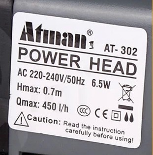 Atman AT-302 Small Submerge Pu - Aquarium Marine Color 评论和价格